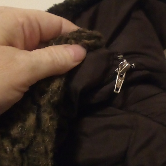 Faded Glory Hershey Brown Quilted Winter Hooded Jacket - Size XL (16-18) - Picture 11 of 15